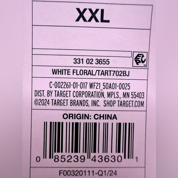 White Floral Cropped Tank Top Women’s Size XXL Wild Fable Target - Picture 11 of 11